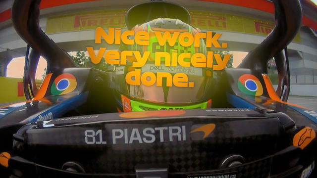 Piastri crosses the line to seal pole position in Spain